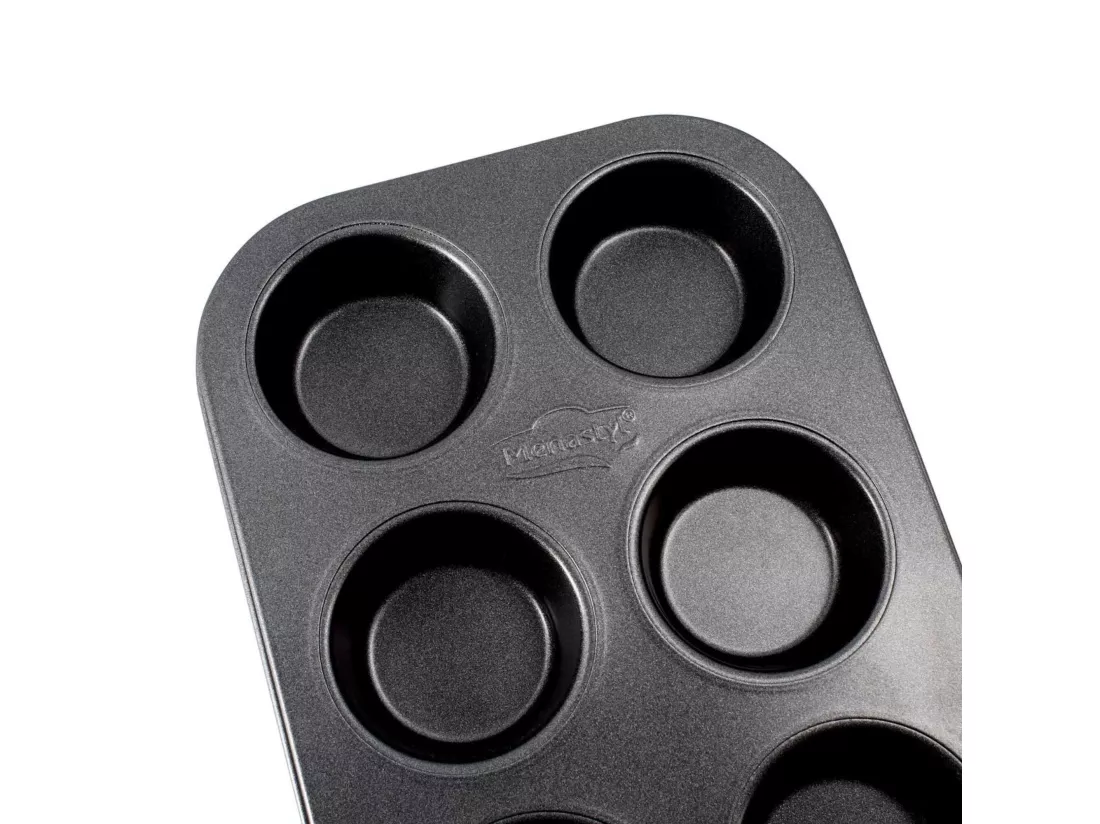 Menastyl - Plaque A 6 Muffins Amandine En Acier Carbone Anti Adhesif