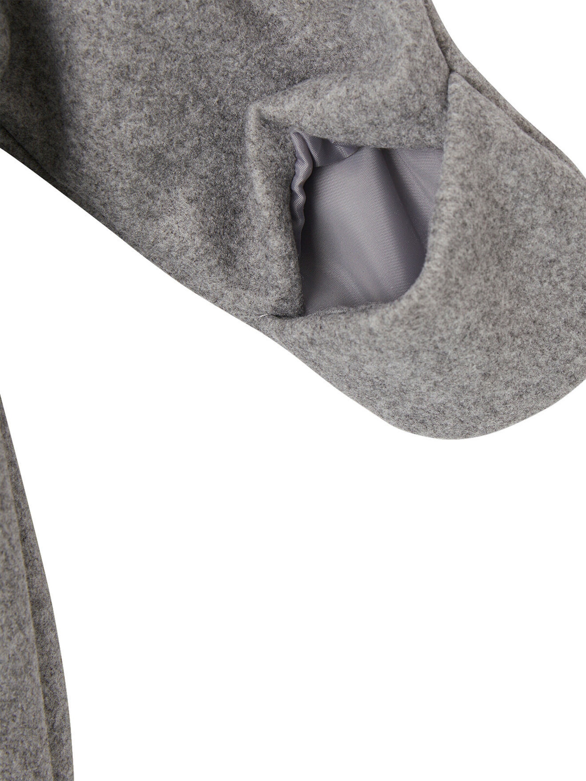 Vertbaudet Baby Ausfahrsack mit Kapuze und Knopfverschluss, mit Recycling-Polyester grau meliert