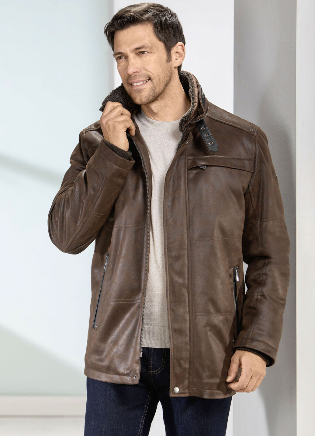 Lederimitatjacke