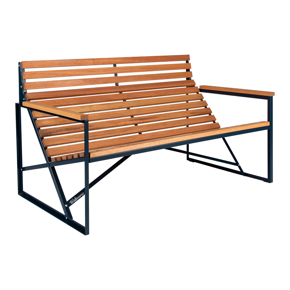 Tuinbank Patio Bench 2-3 Seater gray blue
