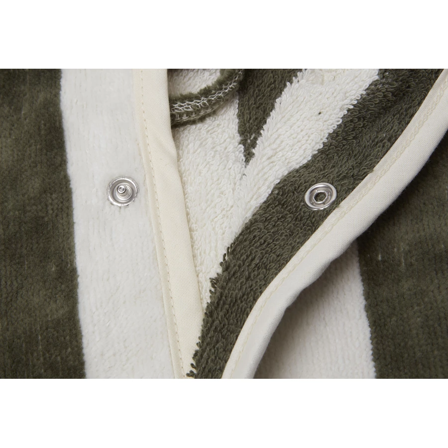 jollein Bademantel Stripe Frottee Green Leaf