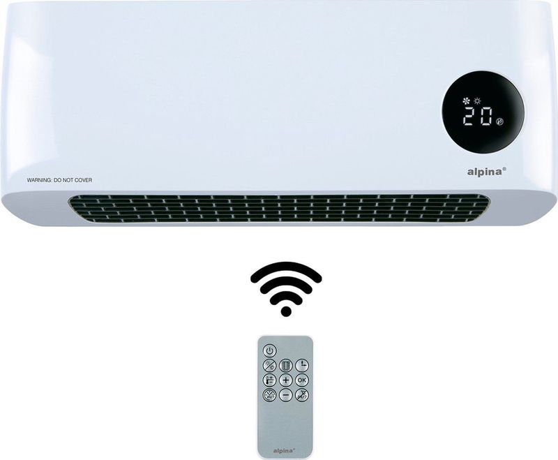 Alpina Wandgemonteerde Elektrische Verwarming - 1000-2000W - Keramisch - Timer