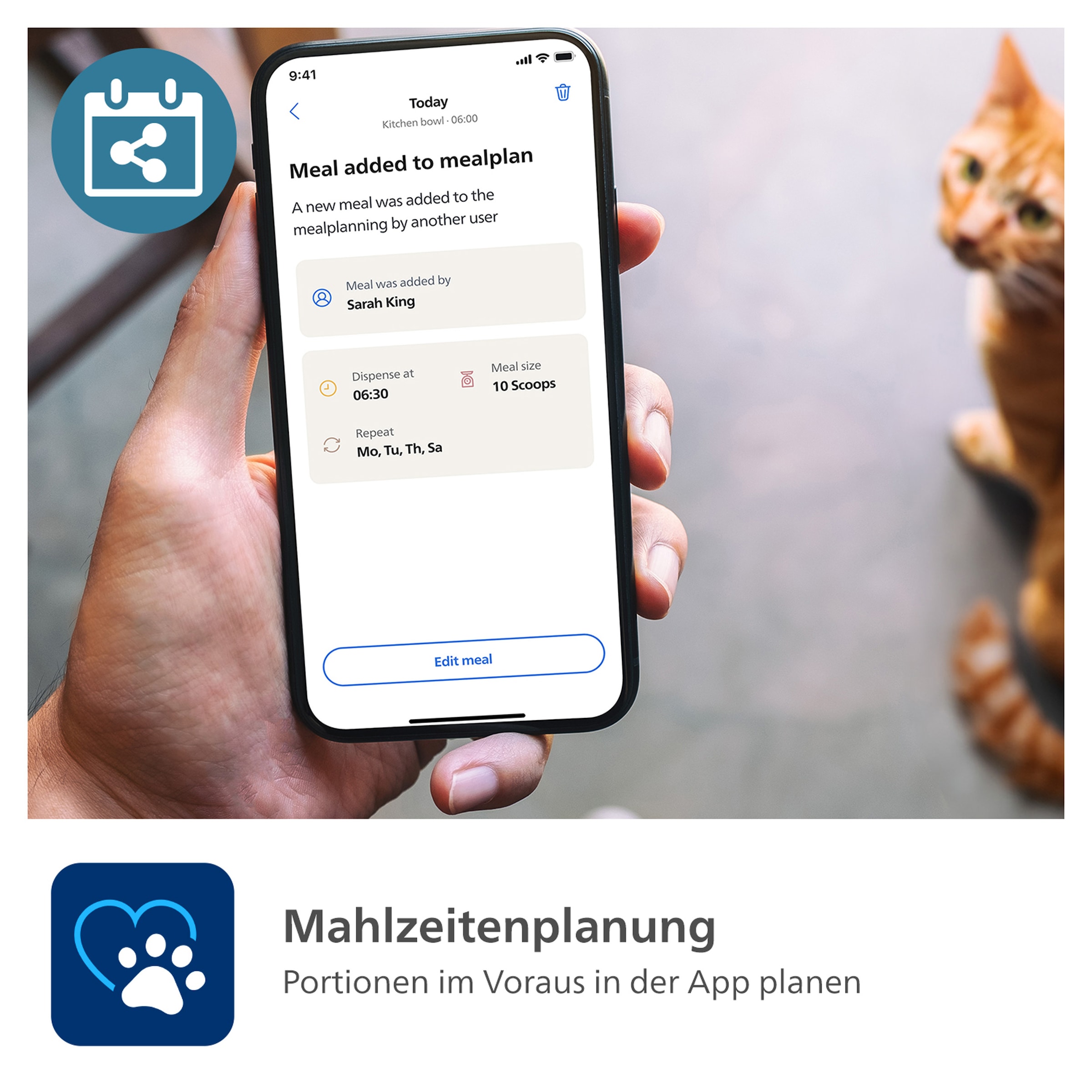 Philips Futterautomat »PAW5320/02 Pet Series, mit Kamera, 4,5l, für Katzen und kleine Hunde« Nachfüll-Benachrichtigung, Anti-Verstopf-Technologie u. App-Anbindung