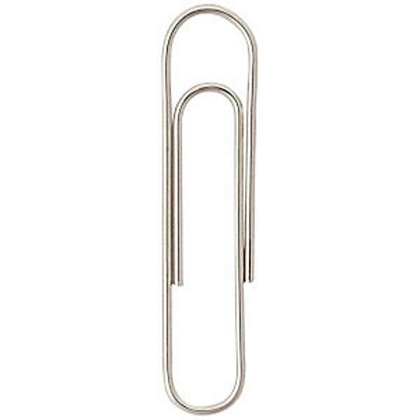 RAJA Trombones acier nickelé 25 mm bout rond - Boîte de 100