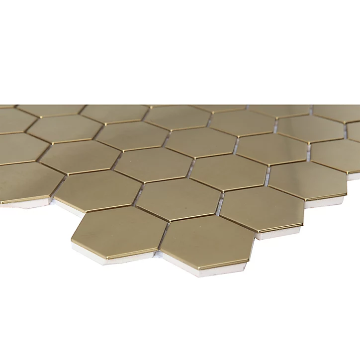 Mosaïque laiton doré 30x30cm Albena GoodHome