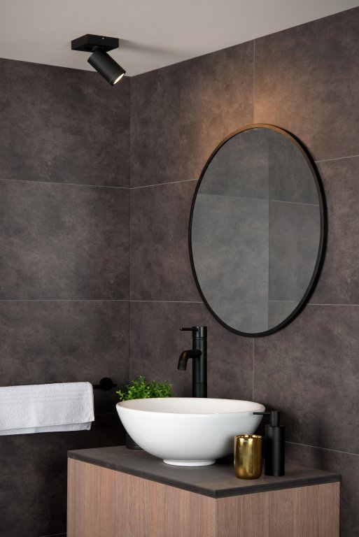 Lucide Taylor 1 spot badkamer IP44 zwart