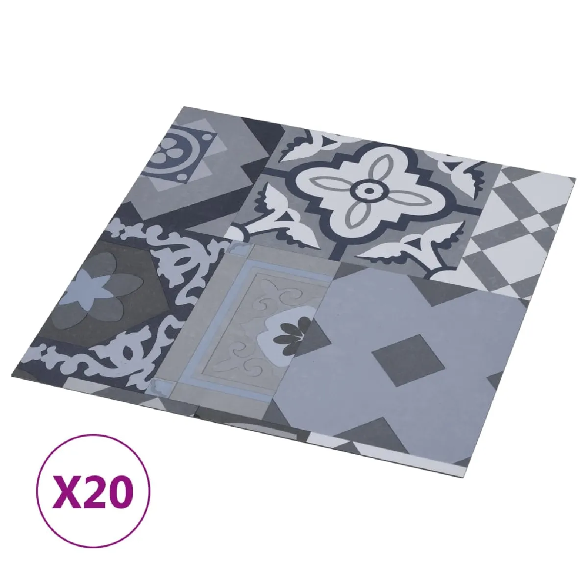 vidaXL Dalles de plancher autoadhésives 20pcs Motif coloré