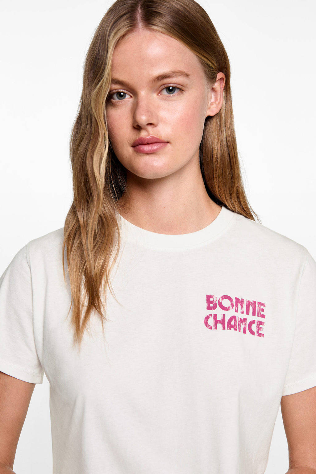 MANGO TEEN T-shirt met backprint naturel wit