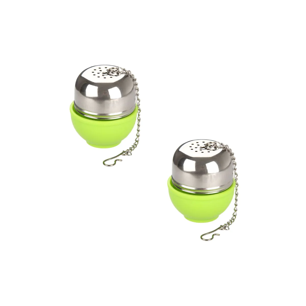 Lot de 2 boules à thé en acier inoxydable avec support Petit Déjeuner