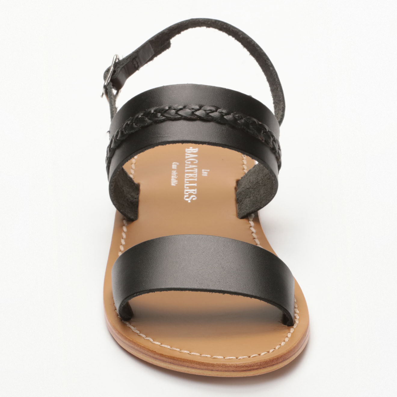 Les Bagatelles Sandales en Cuir Champa noir/marron