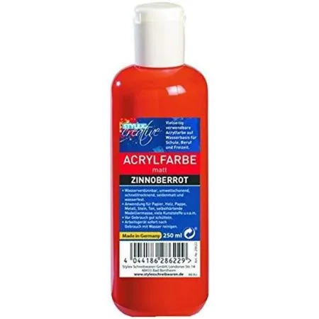 Stylex Acrylfarbe zinnoberrot 250 ml