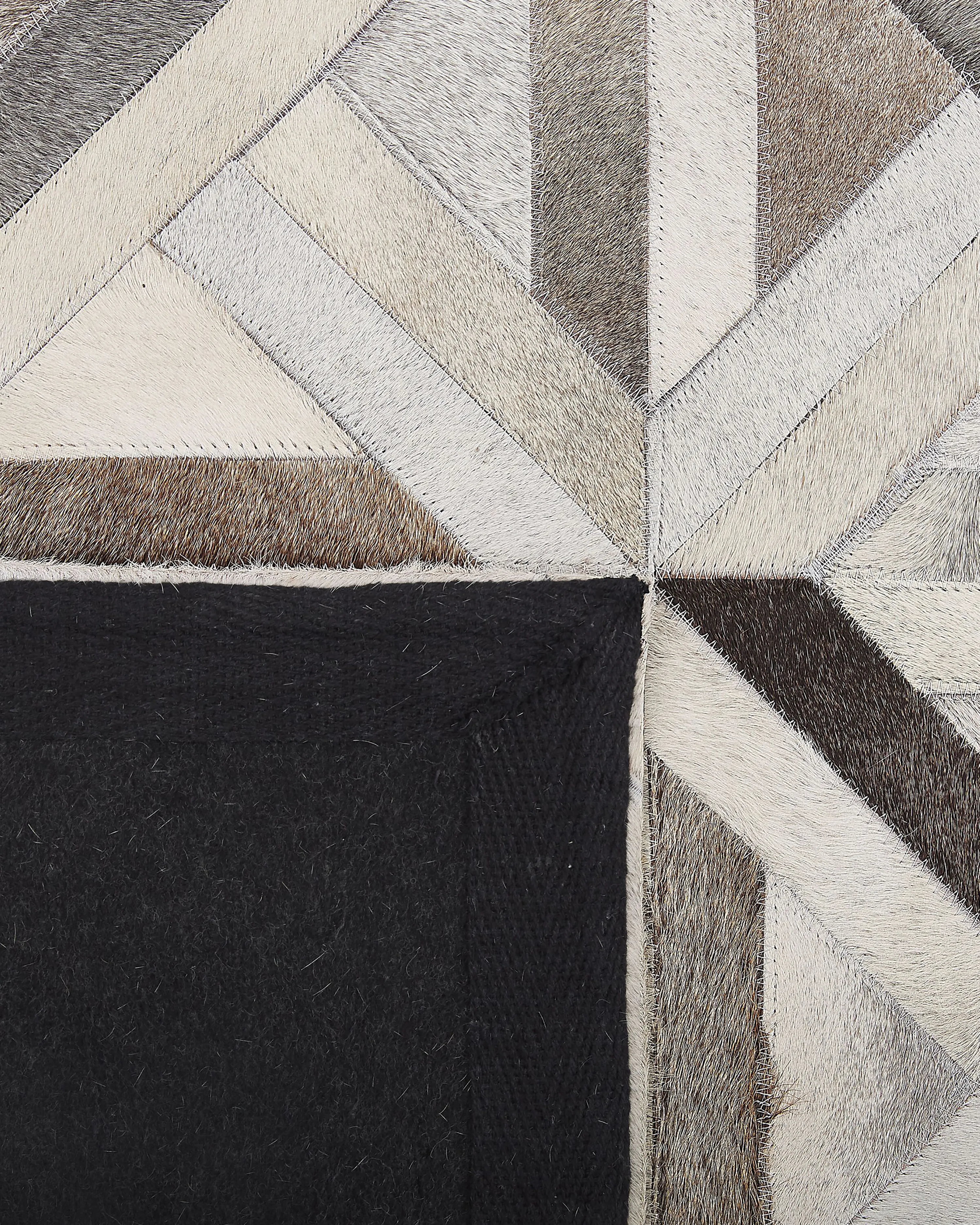 Vloerkleed TAYTAN Beige 140 x 200 cm Leer