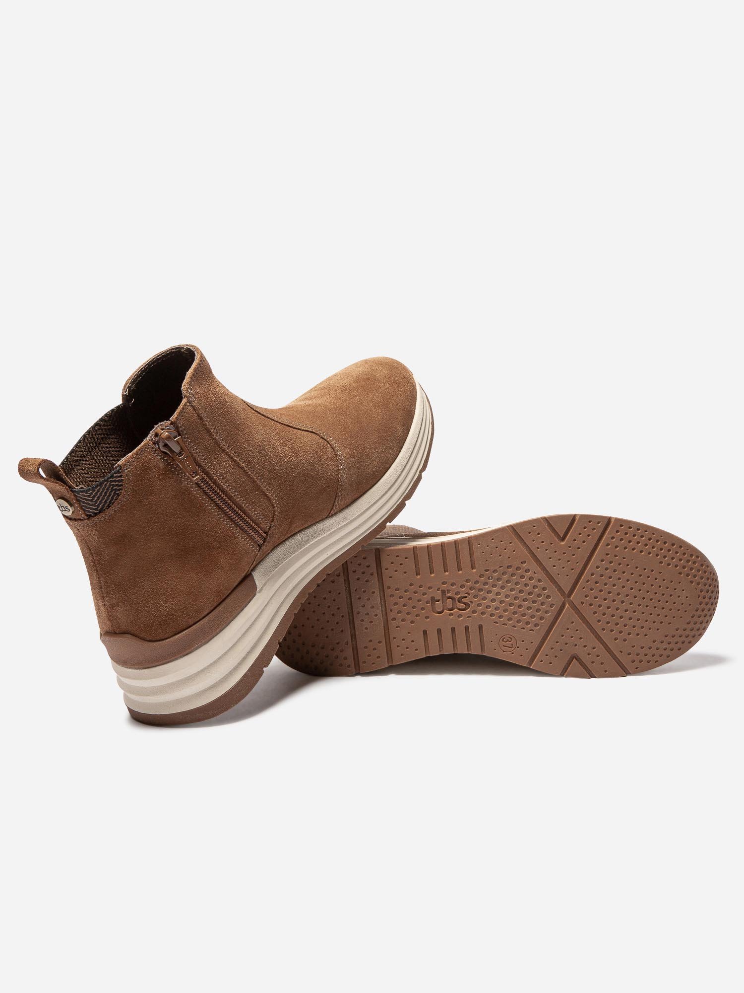 Boots Femme Semelle Sport Cuir Marron