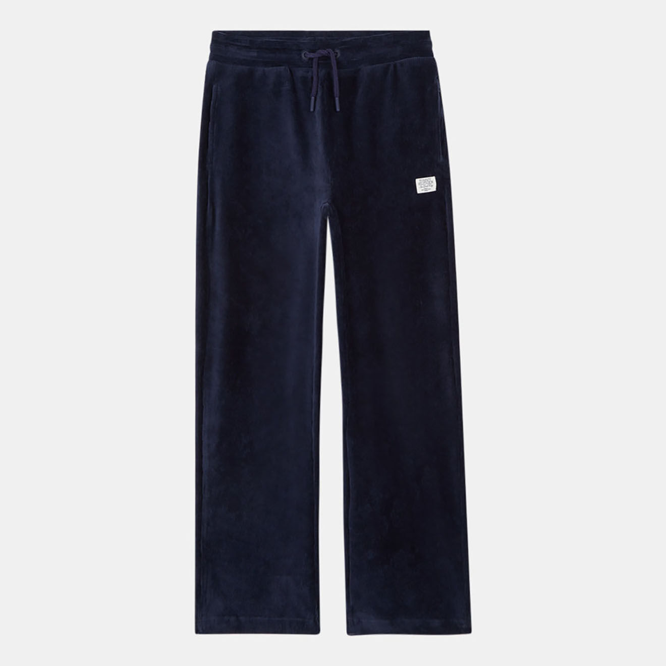 Tommy Hilfiger Pantalon large en Velours côtelé bleu marine