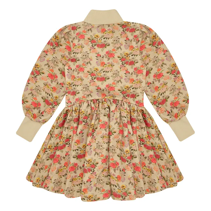 The Middle Daughter Robe Fleurie Manches Bouffantes | Ecru
