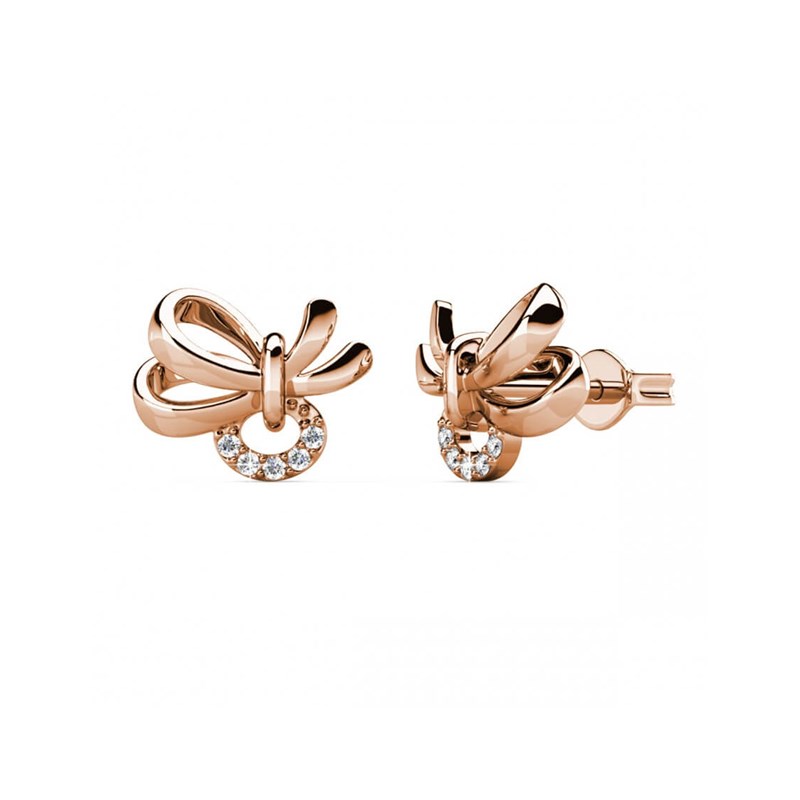 Boucles d'oreilles Posie - Or Rosé et Cristal