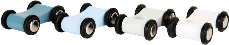 Small Foot - Houten Autobaan - Blauw - Inclusief 4 Auto's