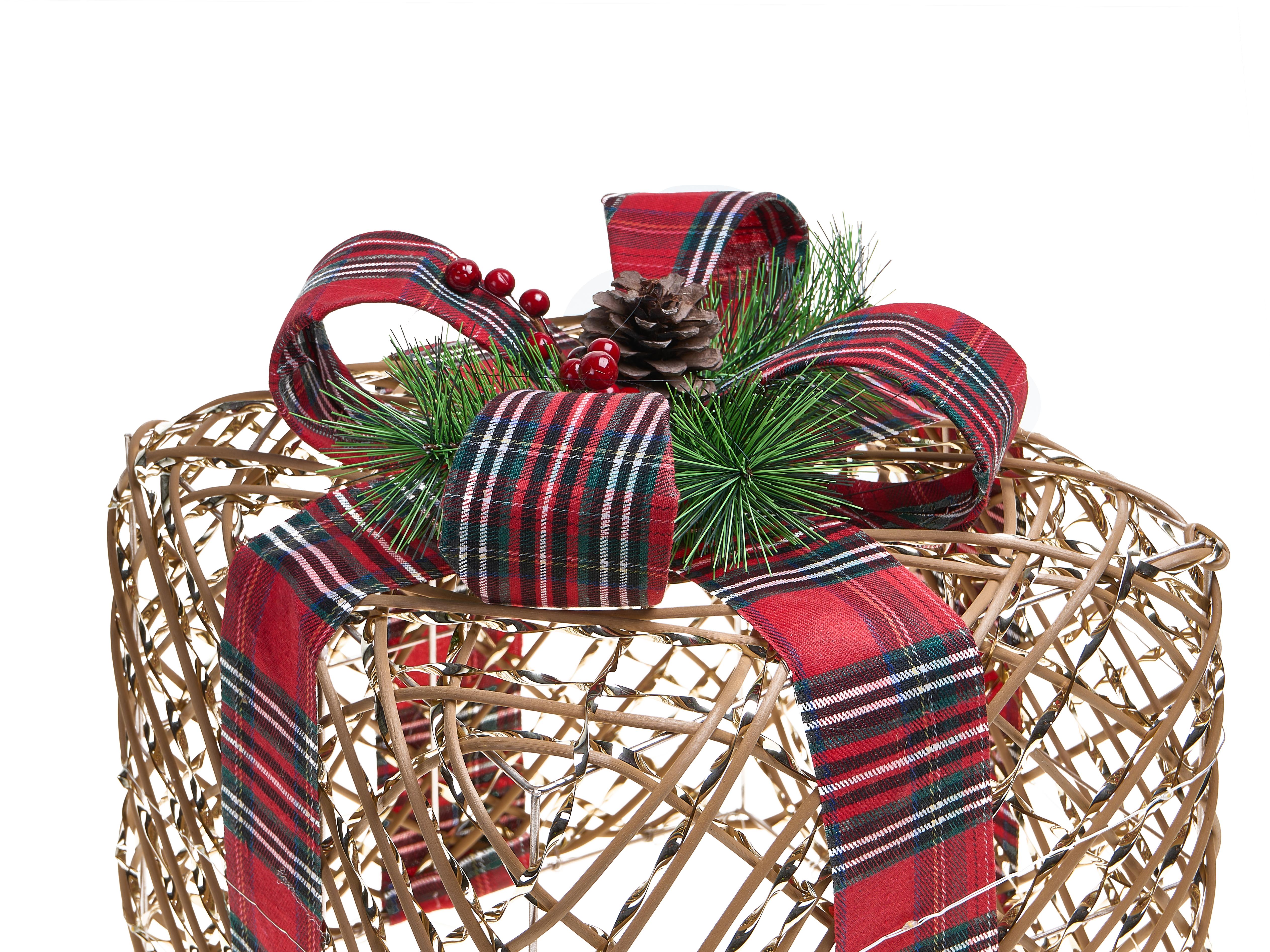 Set van 3 kerstdecoraties LED VANDET Kerstcadeaus 20/25/30 cm Bruin
