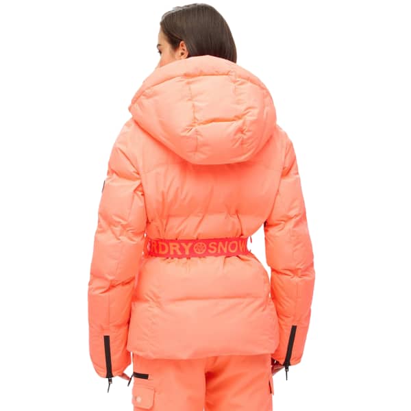 Veste de ski SUPERDRY LUXE PUFFER JACKET PASTELLINE CORAL