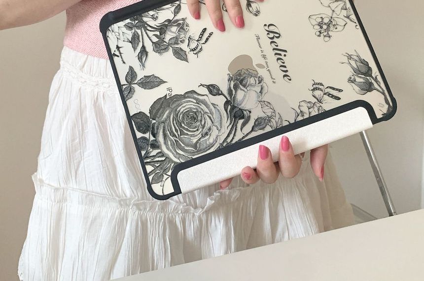 Vachie - Bloemen iPad-hoesje