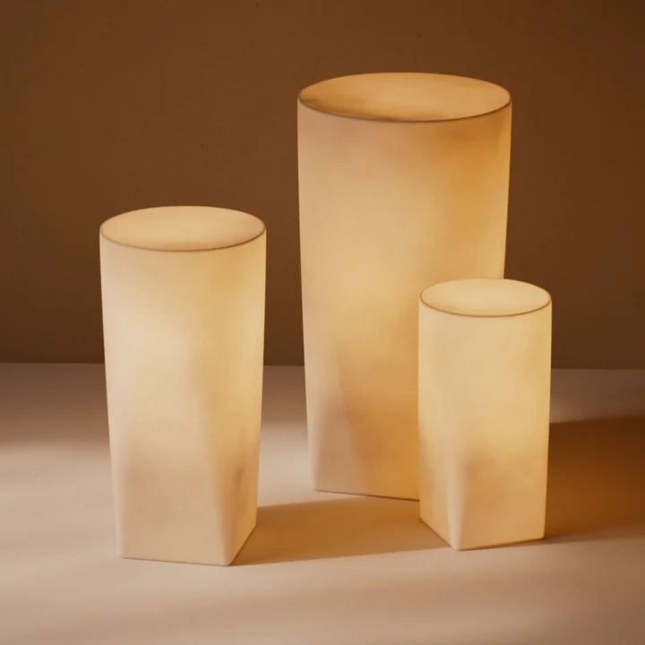 Audo - Ignus LED Lichtobjekt, H 20 cm, Porzellan weiss