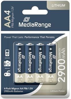 MediaRange - Batterij AA FR6 - 4st - Lithium 1,5V - 2900mAh