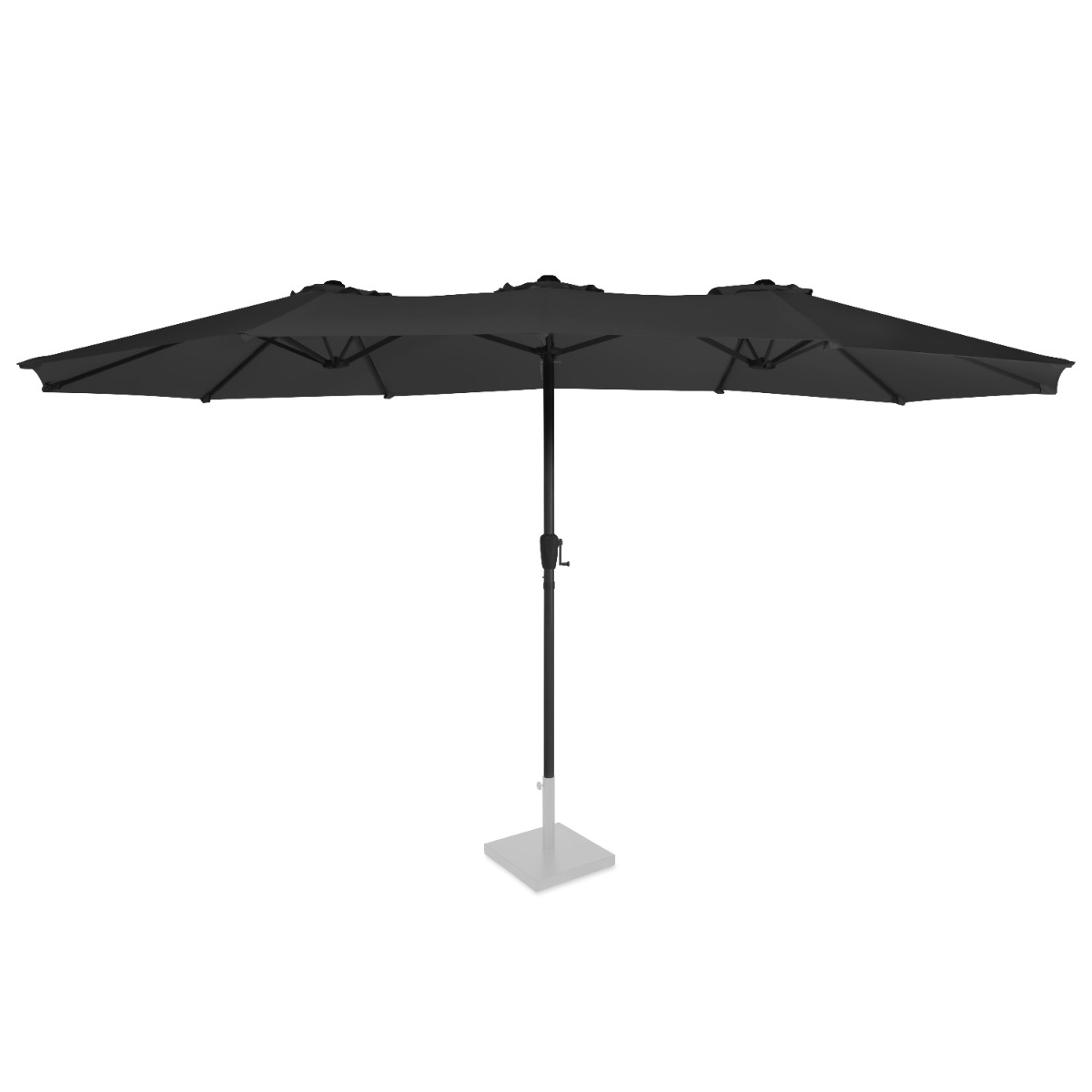VONROC Iseo 460 x 270 cm Premium parasol - Black