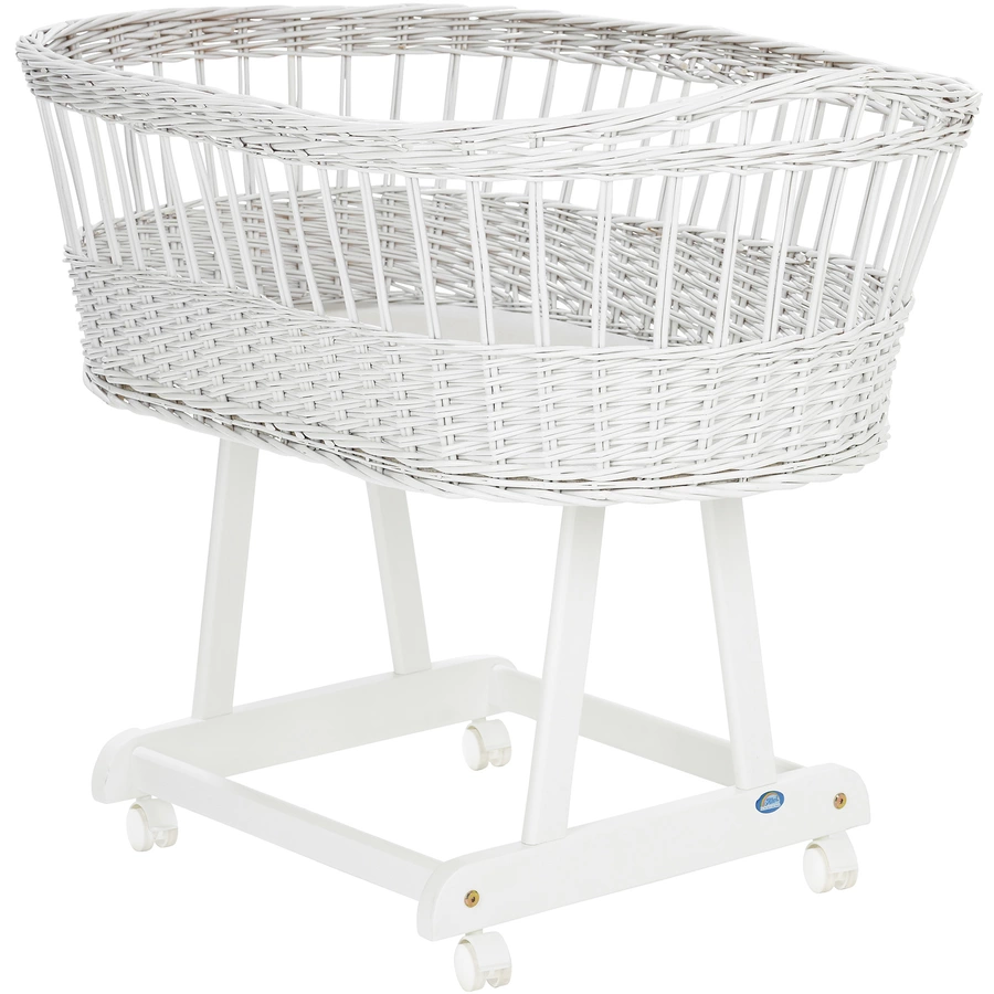 Alvi® Komplettstubenwagen Birthe weiß 777-9 Sterne silbergrau