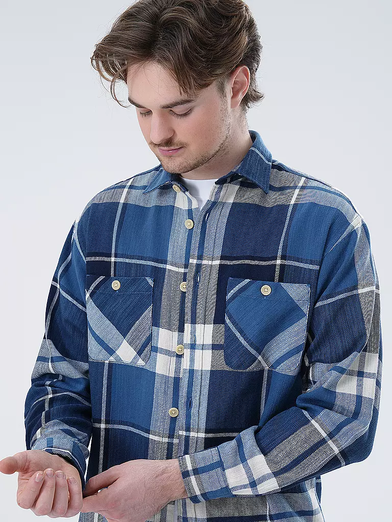 JACK & JONES Overshirt  JJEMICHAEL blau