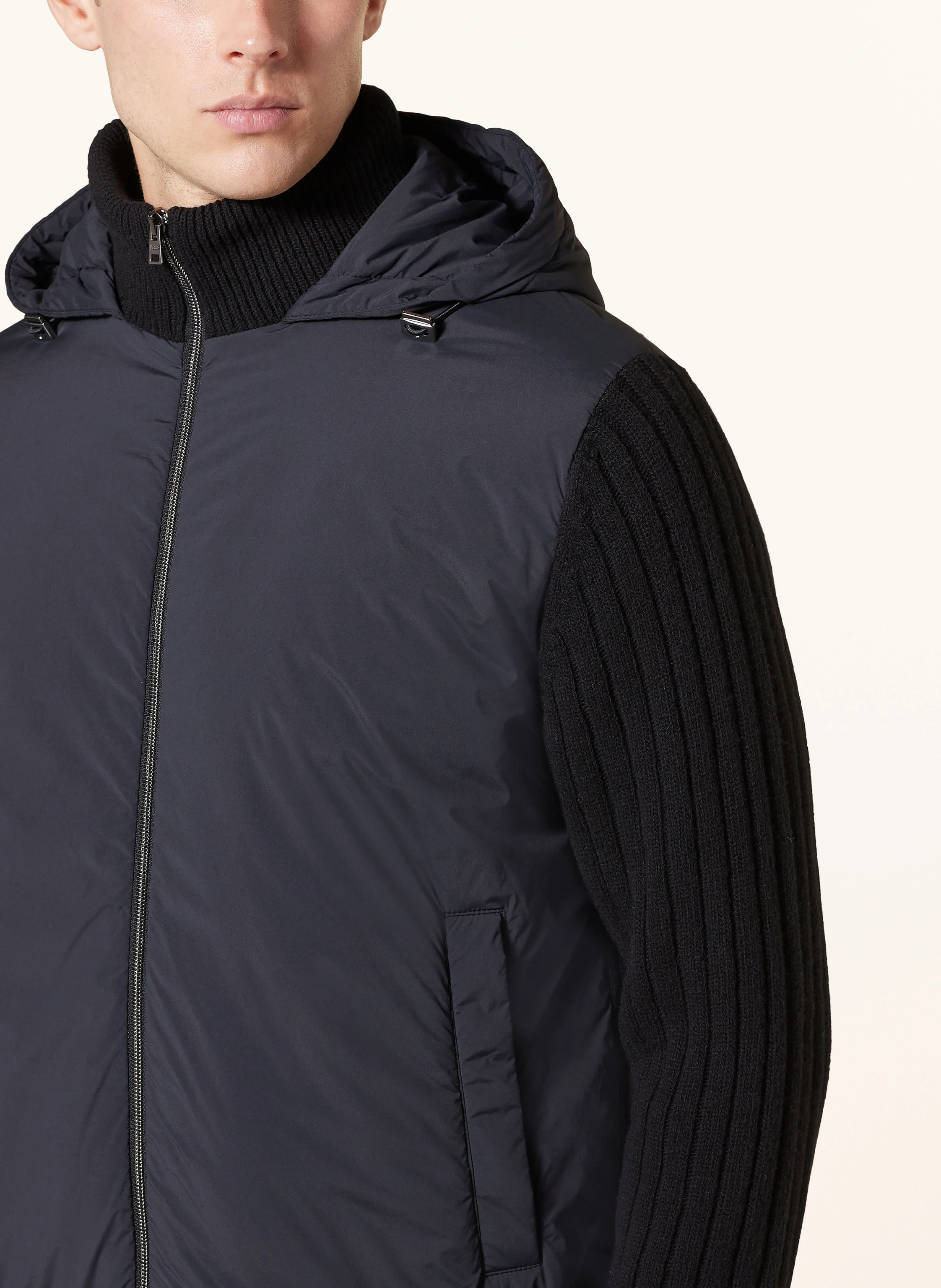 HERNO Strickjacke im Materialmix