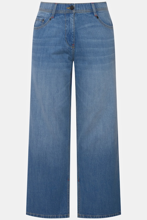 Jeans Mary, weites, gerades Bein, lange Schlitze