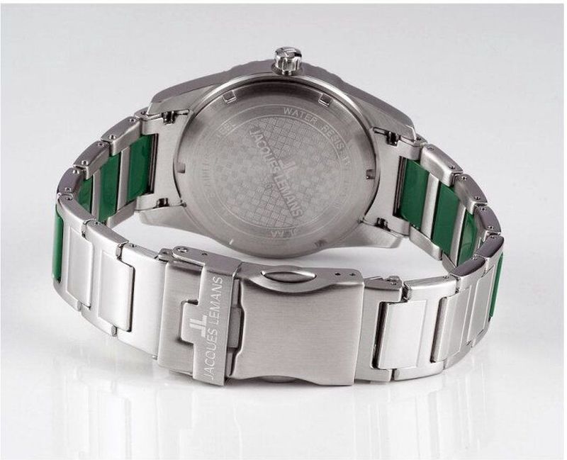 Jacques Lemans - Polshorloge - Groen - RVS - 10 ATM Waterdicht