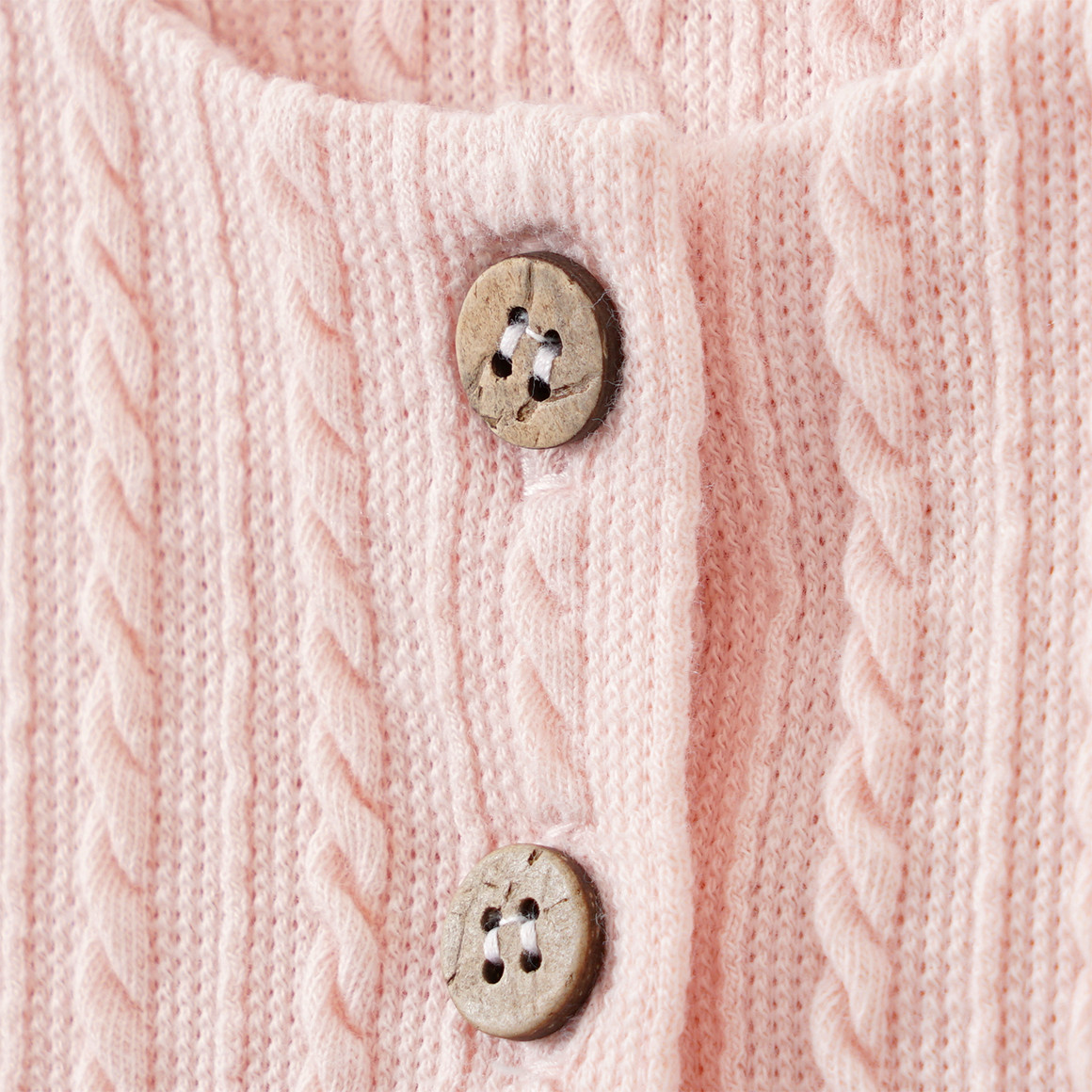 Topomini Newborn Overall mit Zopfmuster rosa