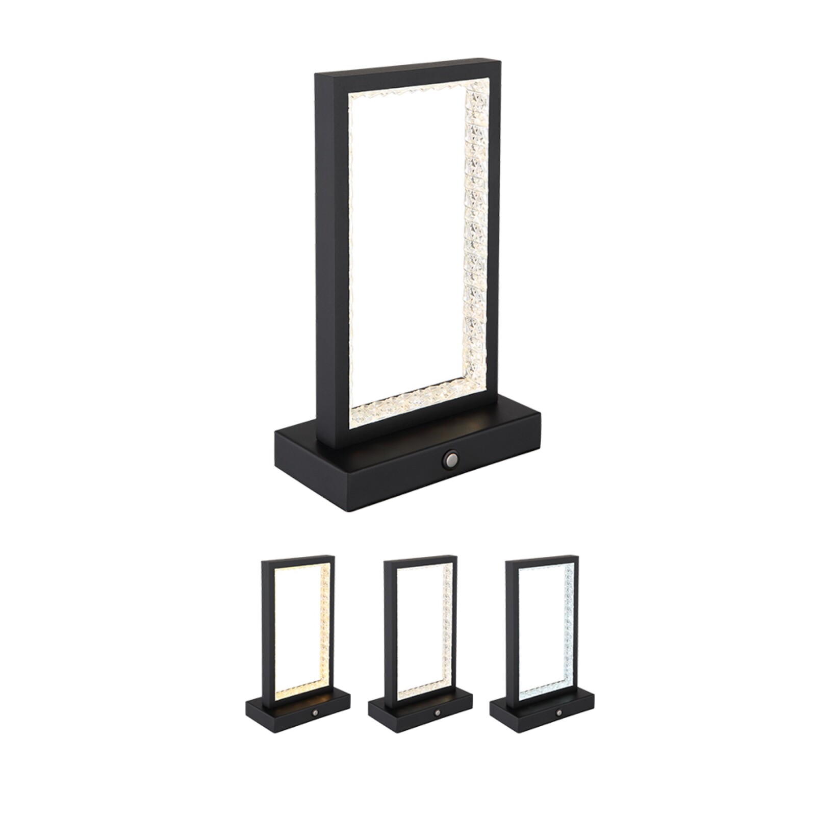 LED-Tischleuchte - schwarz matt - 23 cm hoch