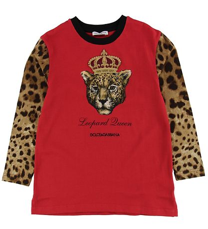 Dolce & Gabbana Pullover - Tier - Rot/Leopard