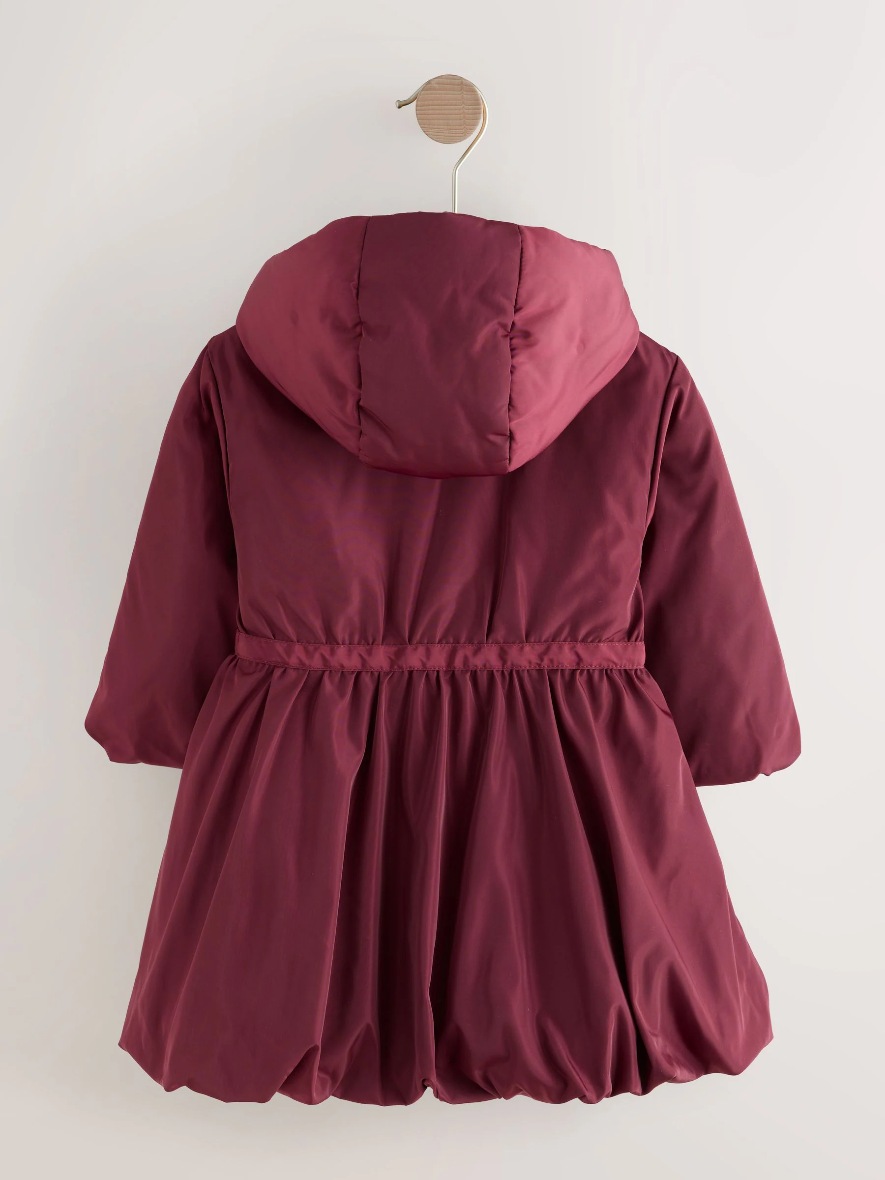 Bordeauxrood - Regenbestendige jas met rok en strikdetail (3mnd -7jr)