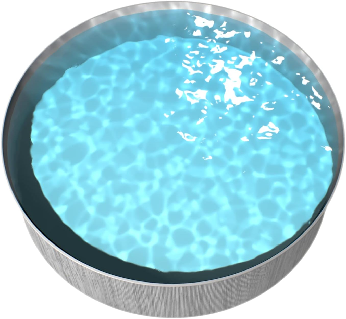 Steinbach Stahlwandpool New Splasher Secure – 011002G – Ø 350 x 90 m – Runder Pool in dunkelgrauer Holzoptik und grauer Innenfolie für bis zu 7.800 l Wasserinhalt – Mit Einhänge-Kartuschenfilteranlage