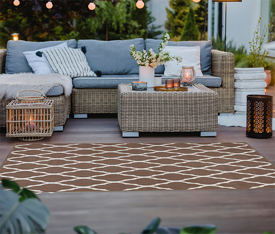 Outdoor-Wendeteppich »Rhombus«, braun, ca. 120 x 160 cm