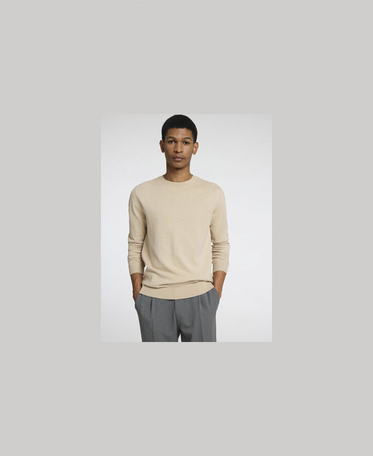 Selected Homme SLHBERG CREW NECK NOOS Oatmeal/melange