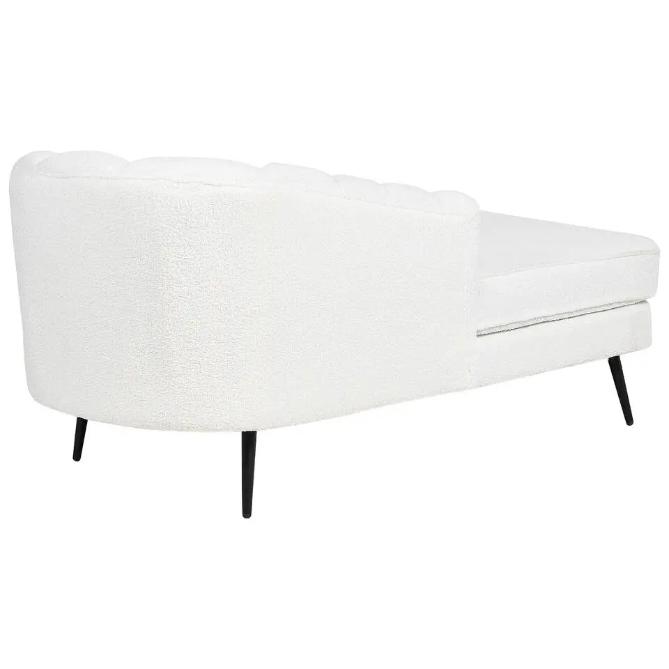 ALLIER - Chaise longue - Off-white - Rechterzijde - Bouclé