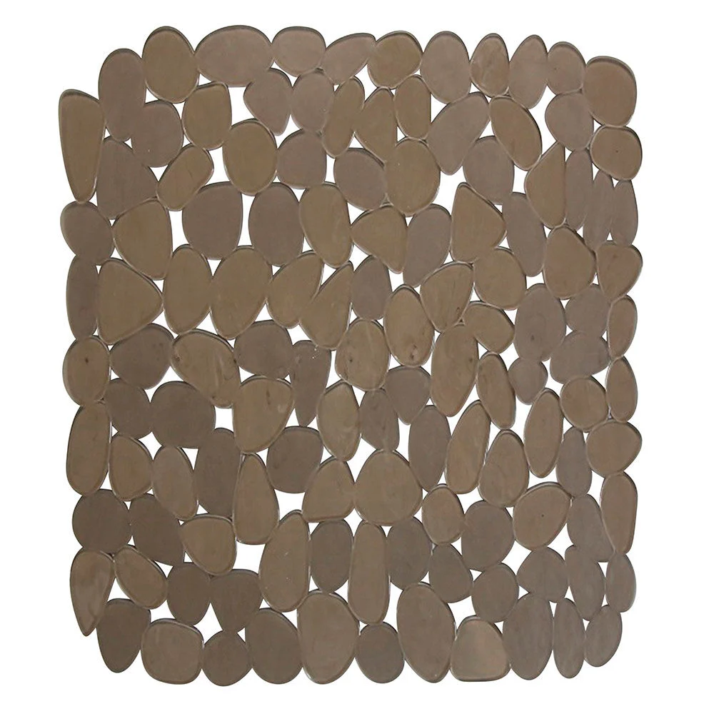 Tapis antidérapant pour fond d'évier Homclean design galet gris