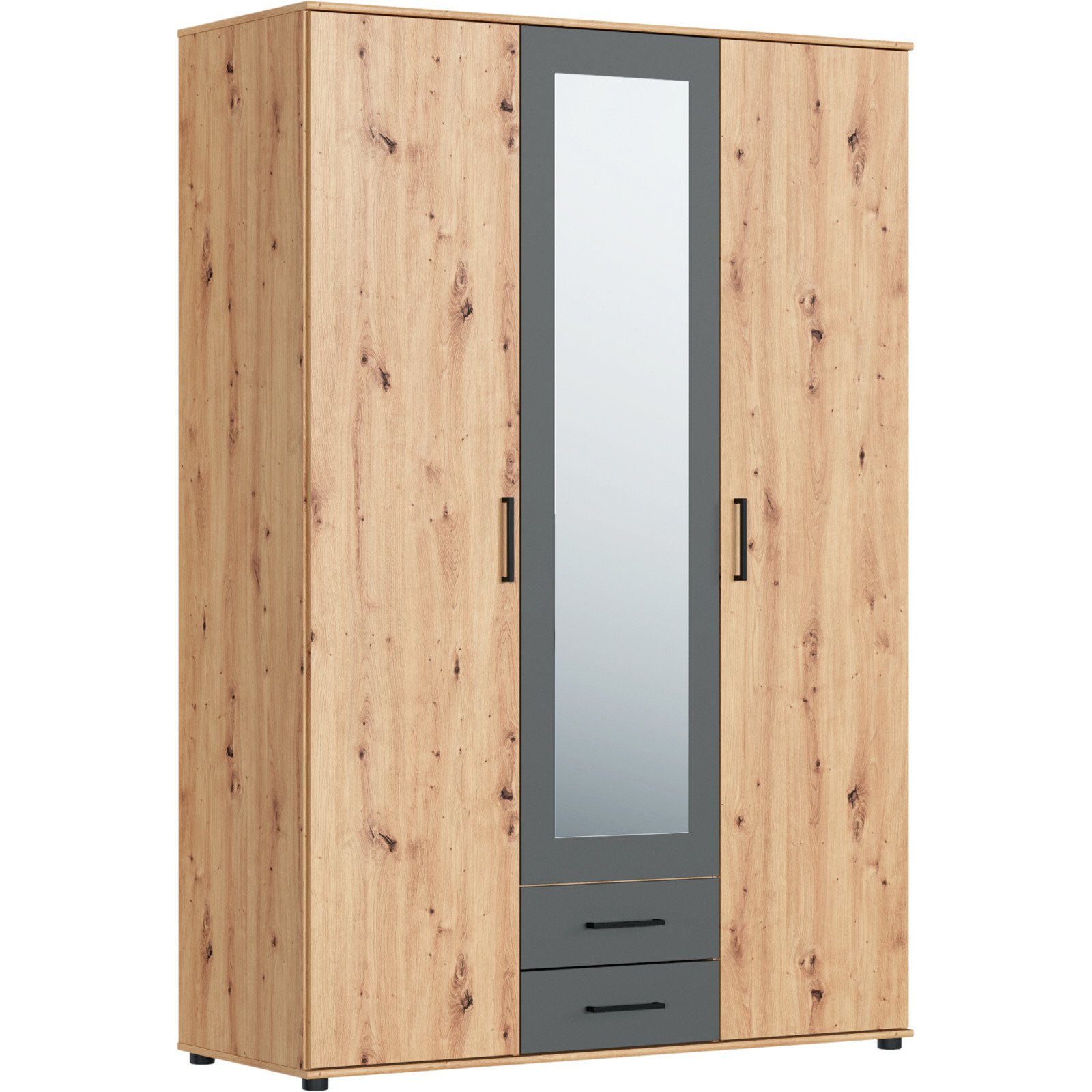 Schrank Bianca II, 3-türig, 137 x 201 cm artisan