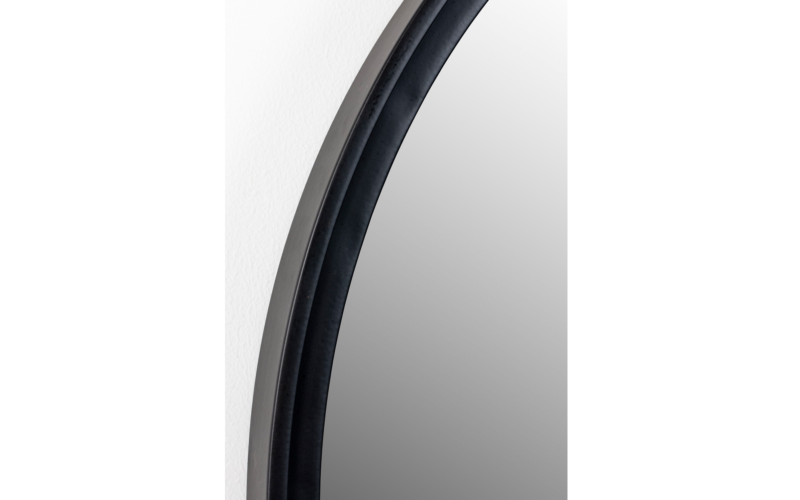 Spiegel Matz Round, schwarz, 60 cm