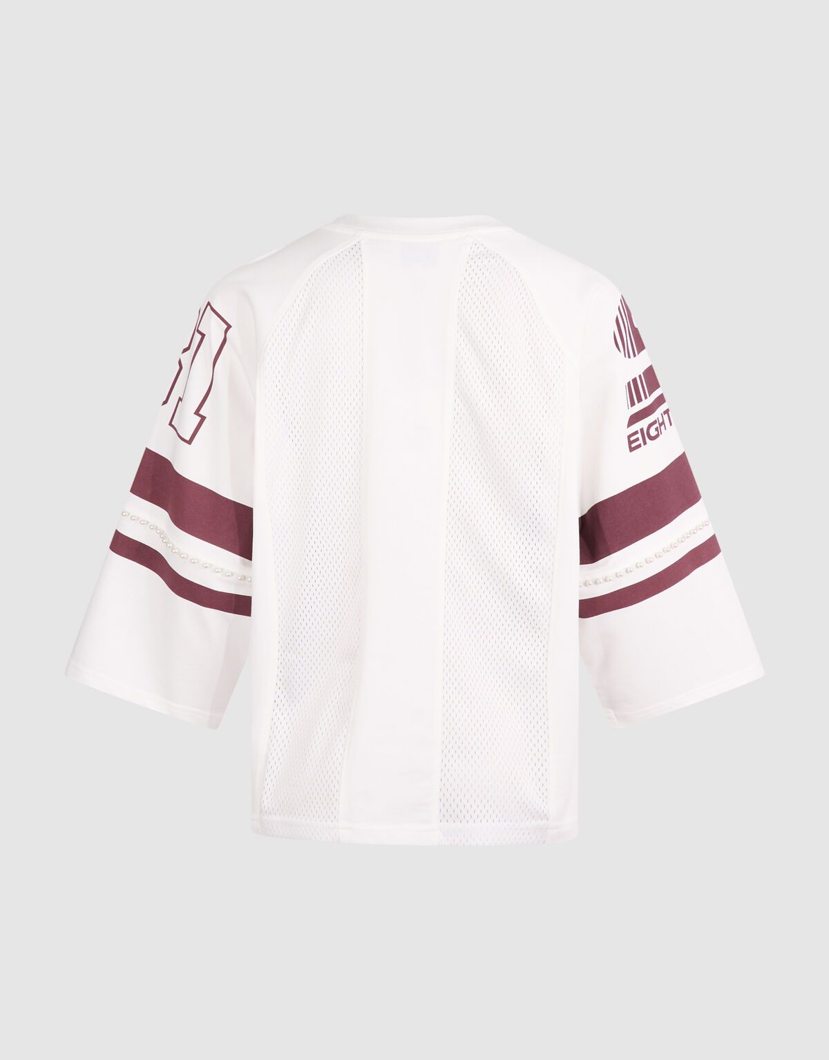 Sporty Pearl T-shirt Gebroken Wit