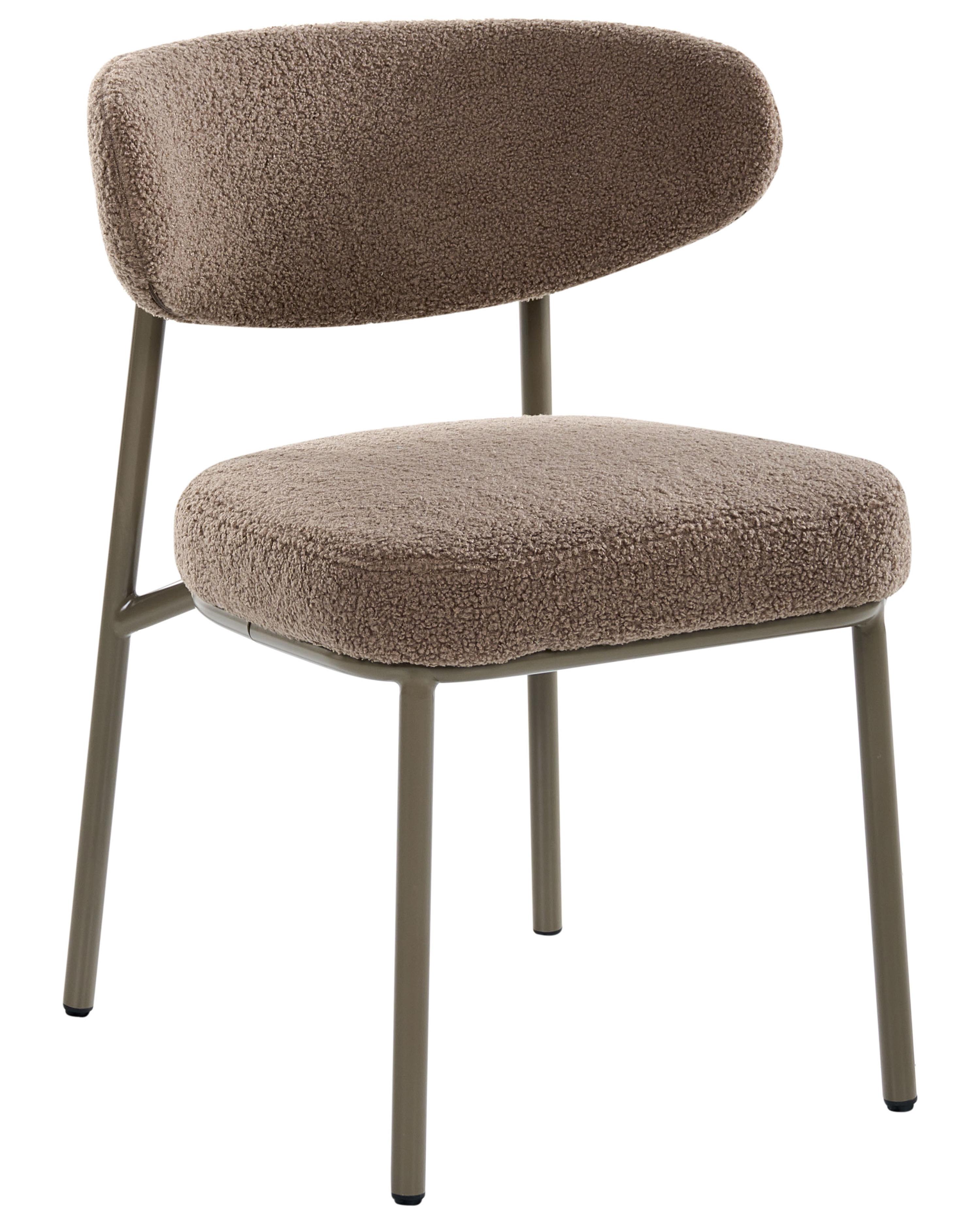 Set van 2 eetkamerstoelen UNITY Bouclé Taupe