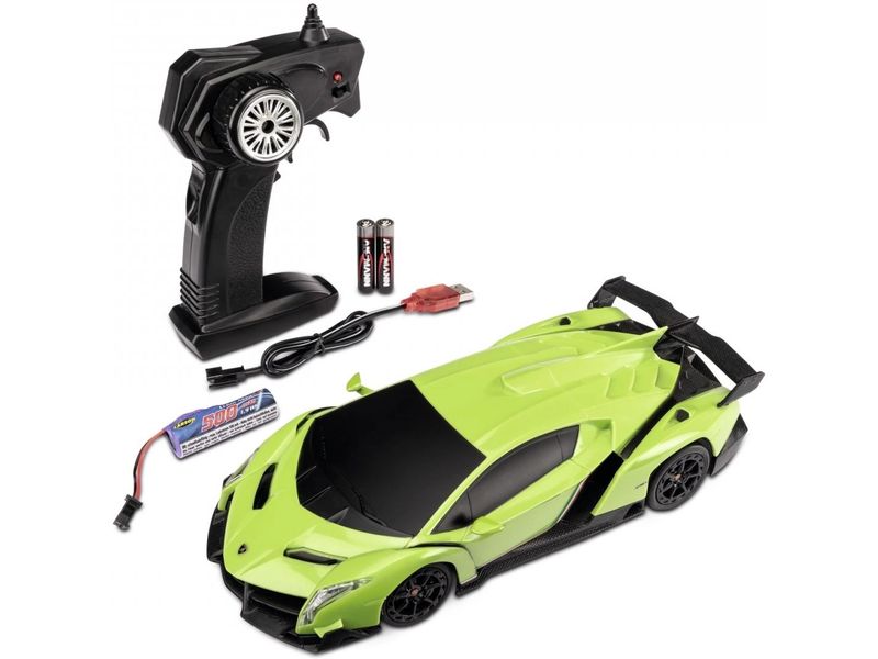 Carson Lamborghini Veneno 1:24 RTR Grün Detailgetreues ferngesteuertes Modellauto