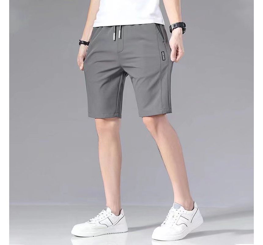 Acrius - Mid Rise Plain Shorts