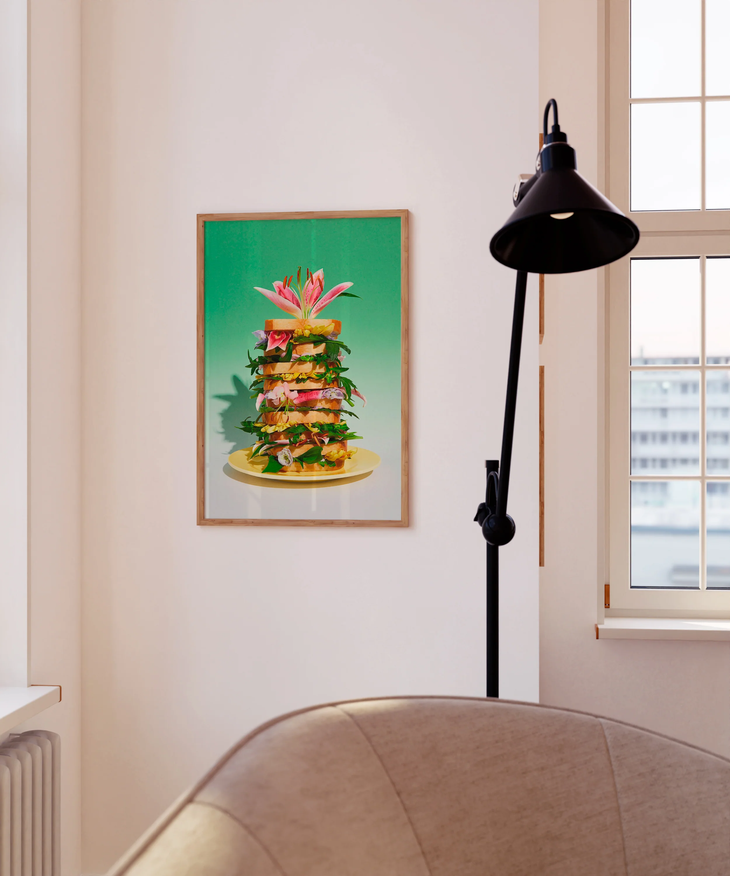Poster & Frame  Supermercat plakat, Dagwood flower sandwich - 30x40 cm.
