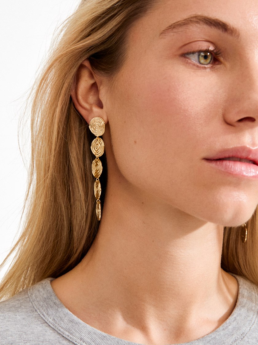 Air Earrings Old Gold