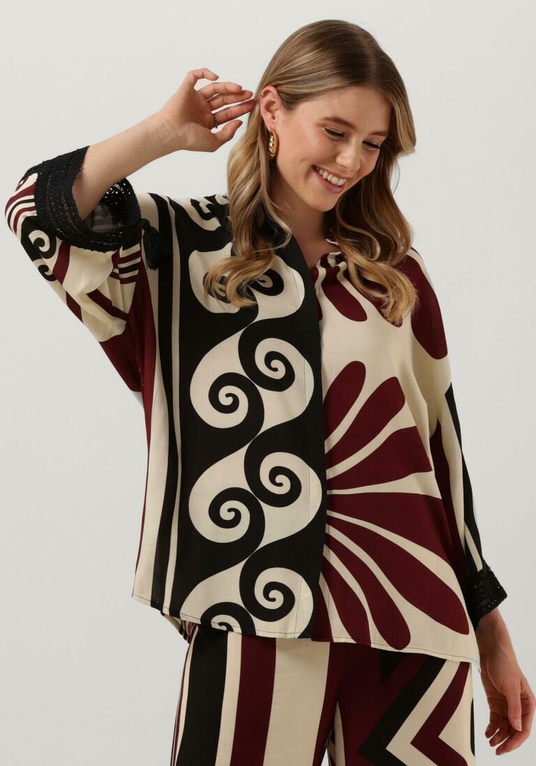 ACCESS multi access blouse printed shirt with contrastic detail